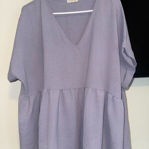 Chic Soul Lilac V-Neck Tunic
